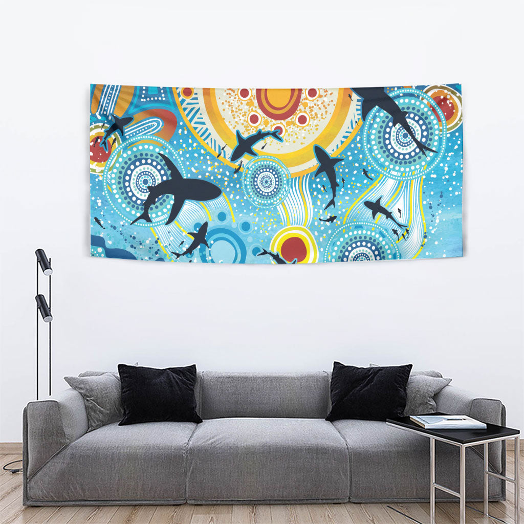 World Ocean Day Aboriginal Arts Indigenous Tapestry Dancing Under Moonlight