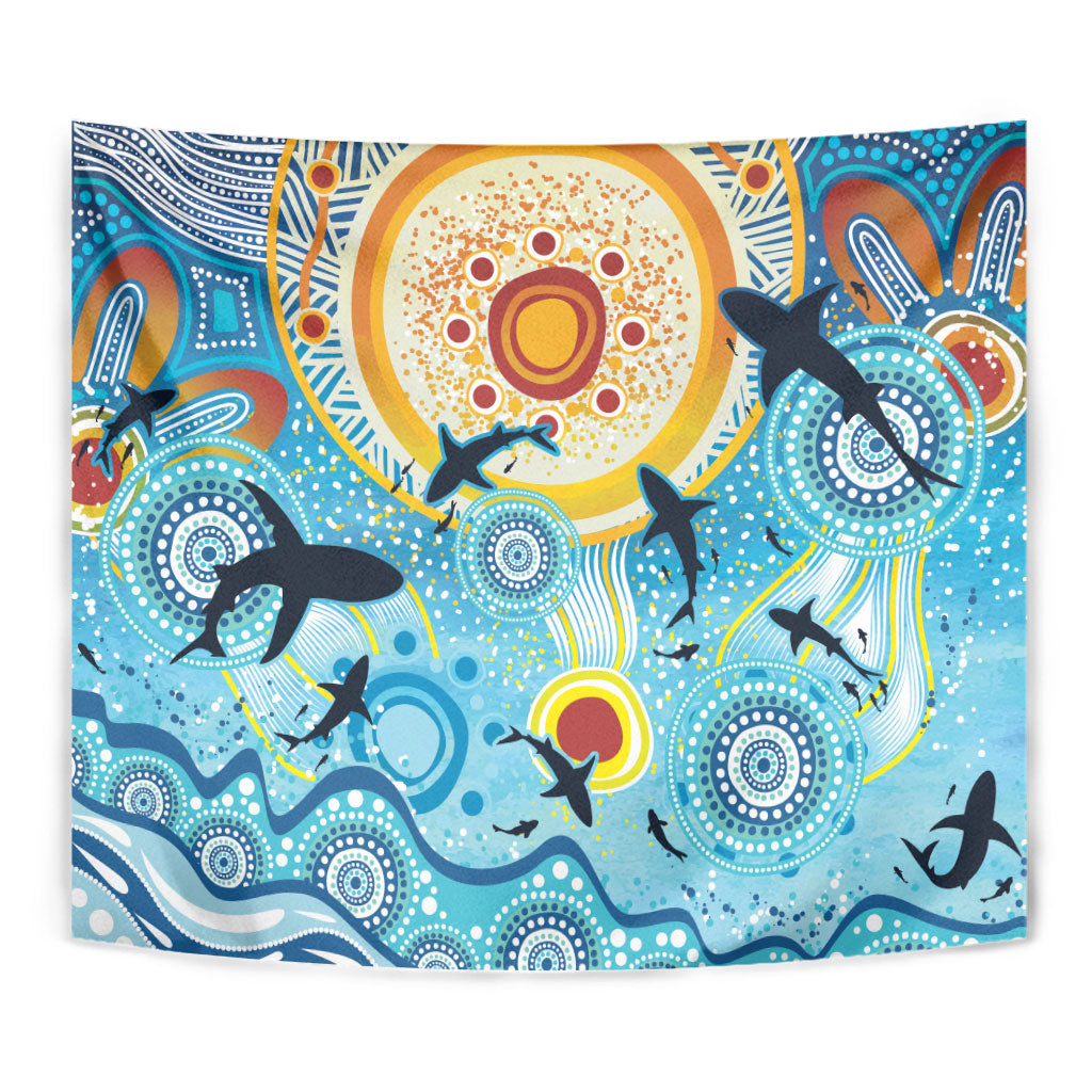 World Ocean Day Aboriginal Arts Indigenous Tapestry Dancing Under Moonlight