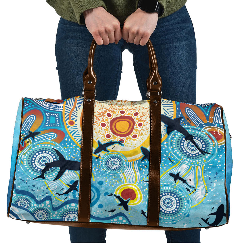 World Ocean Day Aboriginal Arts Indigenous Travel Bag Dancing Under Moonlight