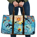 World Ocean Day Aboriginal Arts Indigenous Travel Bag Dancing Under Moonlight