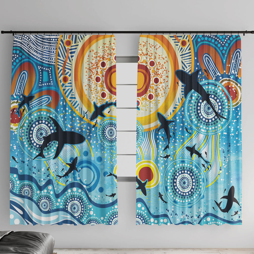 World Ocean Day Aboriginal Arts Indigenous Window Curtain Dancing Under Moonlight