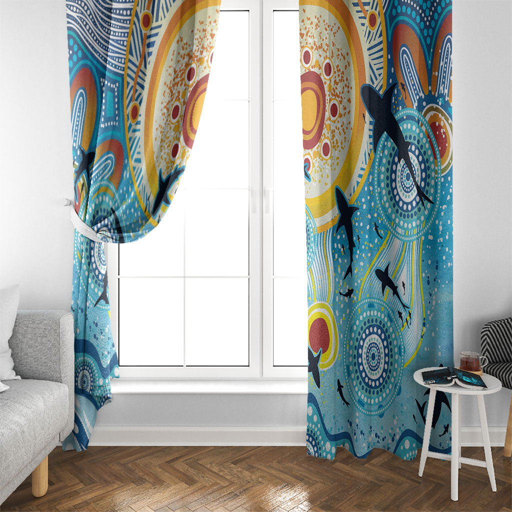 World Ocean Day Aboriginal Arts Indigenous Window Curtain Dancing Under Moonlight