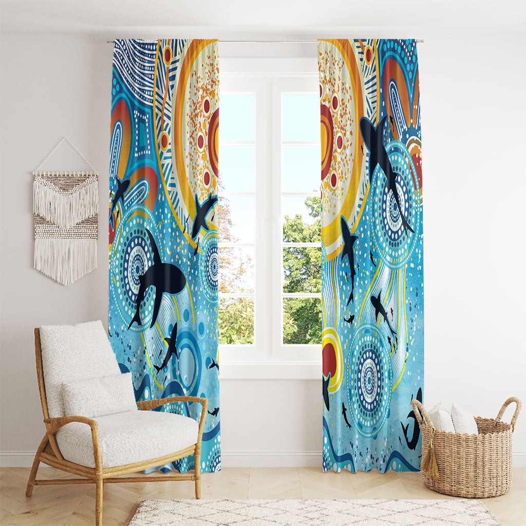 World Ocean Day Aboriginal Arts Indigenous Window Curtain Dancing Under Moonlight