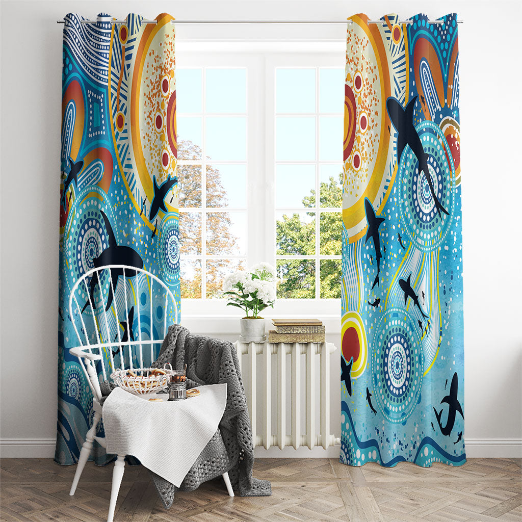 World Ocean Day Aboriginal Arts Indigenous Window Curtain Dancing Under Moonlight
