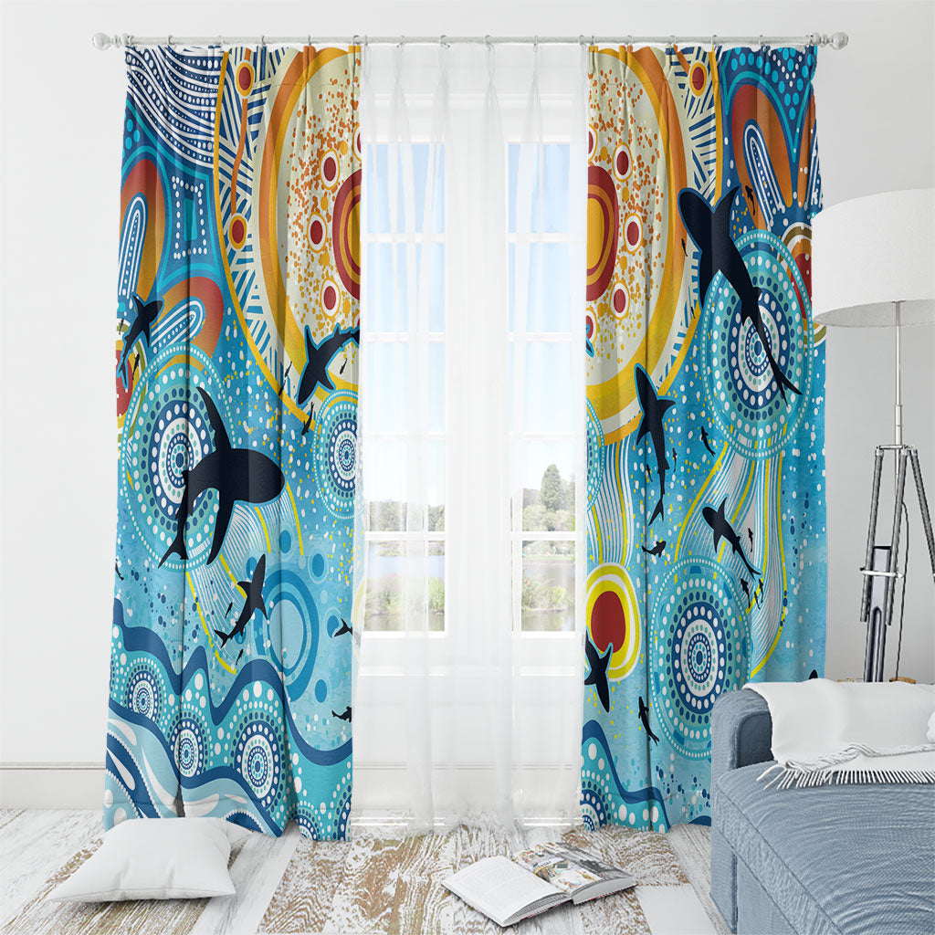 World Ocean Day Aboriginal Arts Indigenous Window Curtain Dancing Under Moonlight