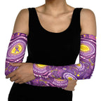 Australia Indigenous World Cancer Day Purple Aboriginal Arm Sleeves Butterfly Ribbon