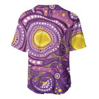 Australia Indigenous World Cancer Day Purple Aboriginal Baseball Jersey Butterfly Ribbon