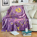Australia Indigenous World Cancer Day Purple Aboriginal Blanket Butterfly Ribbon