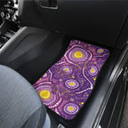Australia Indigenous World Cancer Day Purple Aboriginal Car Mats Butterfly Ribbon