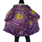 Australia Indigenous World Cancer Day Purple Aboriginal Cloak Butterfly Ribbon