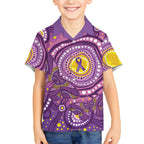 Australia Indigenous World Cancer Day Purple Aboriginal Hawaiian Shirt Butterfly Ribbon