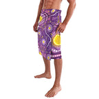 Australia Indigenous World Cancer Day Purple Aboriginal Lavalava Butterfly Ribbon