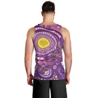 Australia Indigenous World Cancer Day Purple Aboriginal Men Tank Top Butterfly Ribbon
