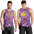 Australia Indigenous World Cancer Day Purple Aboriginal Men Tank Top Butterfly Ribbon