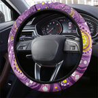 Australia Indigenous World Cancer Day Purple Aboriginal Steering Wheel Cover Butterfly Ribbon