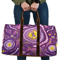 Australia Indigenous World Cancer Day Purple Aboriginal Travel Bag Butterfly Ribbon