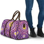 Australia Indigenous World Cancer Day Purple Aboriginal Travel Bag Butterfly Ribbon
