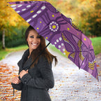 Australia Indigenous World Cancer Day Purple Aboriginal Umbrella Butterfly Ribbon