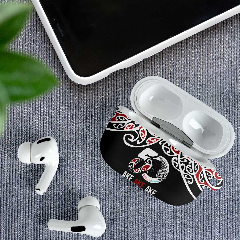 Kia Kaha Te Reo Maori AirPods Case 50 Years Mo Ake Tonu Te Reo - Aussie Hoodie