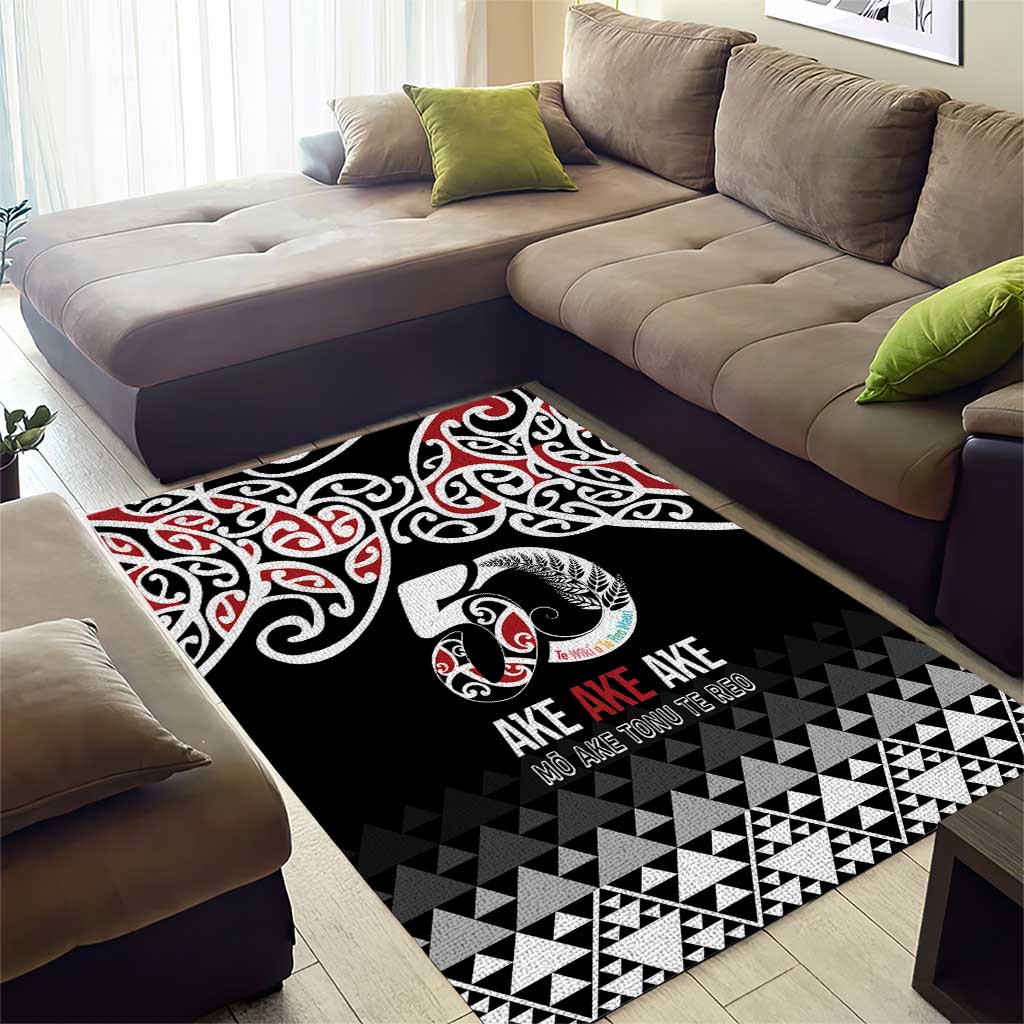 Kia Kaha Te Reo Maori Area Rug 50 Years Mo Ake Tonu Te Reo - Aussie Hoodie