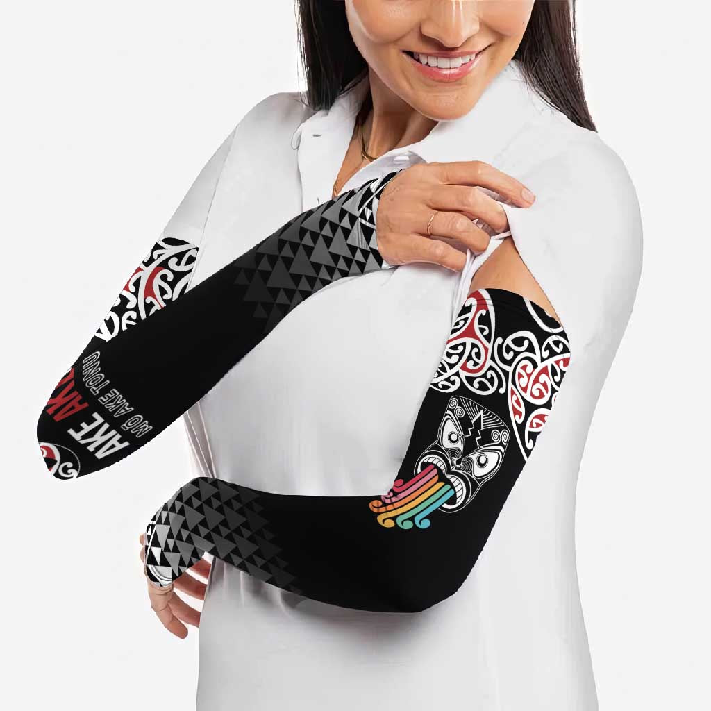 Kia Kaha Te Reo Maori Arm Sleeves 50 Years Mo Ake Tonu Te Reo - Aussie Hoodie