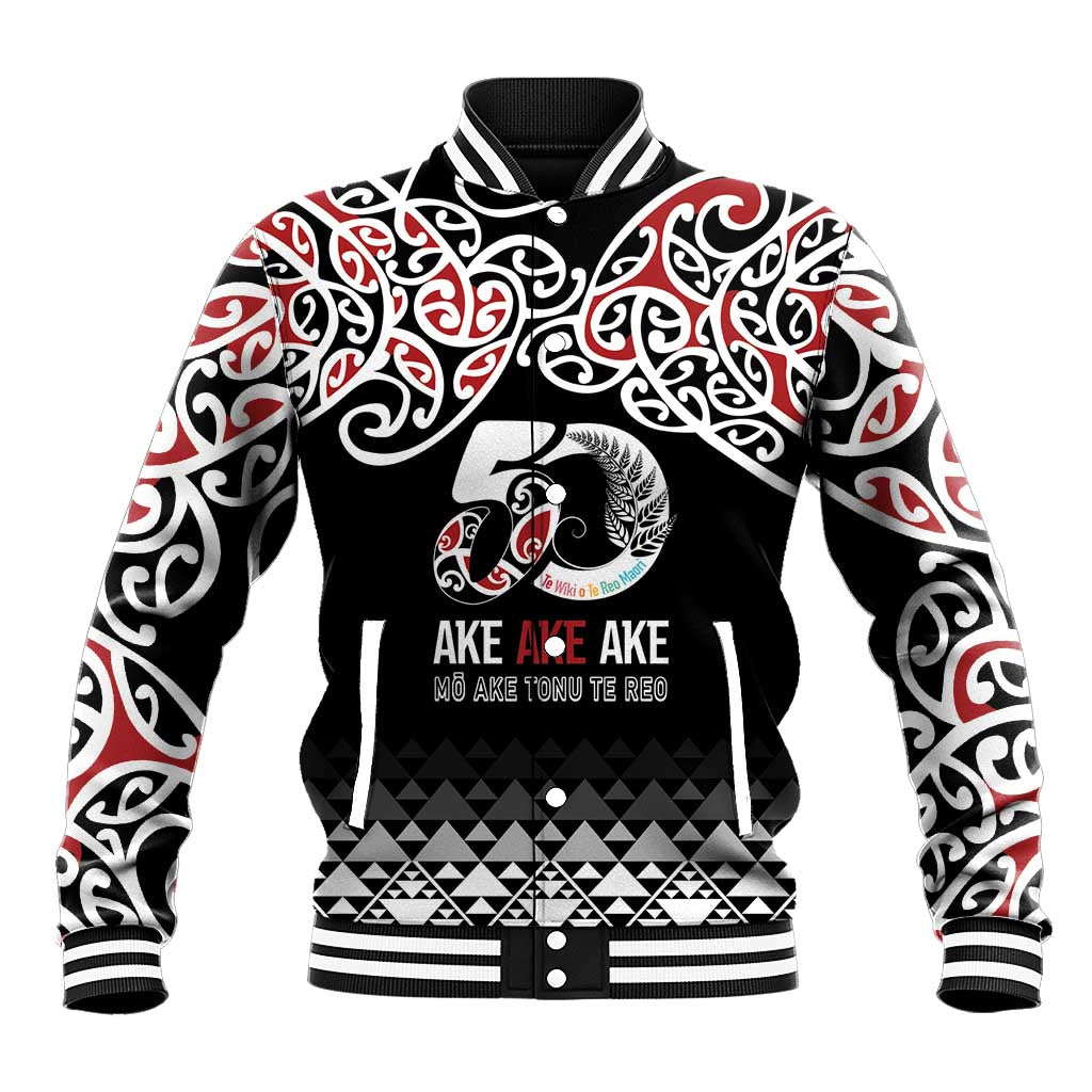 Kia Kaha Te Reo Maori Baseball Jacket 50 Years Mo Ake Tonu Te Reo - Aussie Hoodie