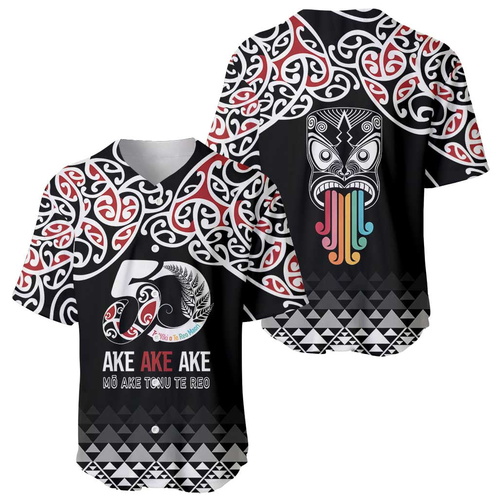 Kia Kaha Te Reo Maori Baseball Jersey 50 Years Mo Ake Tonu Te Reo - Aussie Hoodie