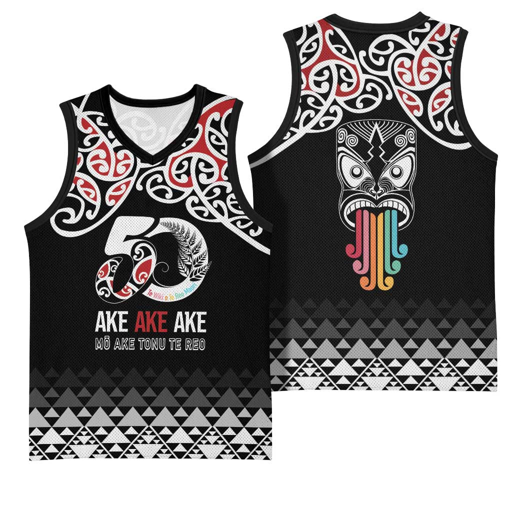 Kia Kaha Te Reo Maori Basketball Jersey 50 Years Mo Ake Tonu Te Reo - Aussie Hoodie