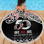 Kia Kaha Te Reo Maori Beach Blanket 50 Years Mo Ake Tonu Te Reo - Aussie Hoodie