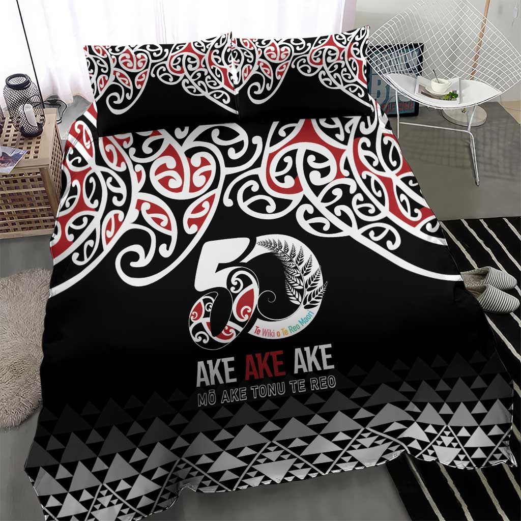 Kia Kaha Te Reo Maori Bedding Set 50 Years Mo Ake Tonu Te Reo - Aussie Hoodie