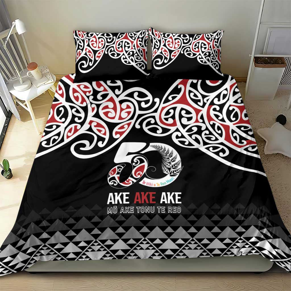 Kia Kaha Te Reo Maori Bedding Set 50 Years Mo Ake Tonu Te Reo - Aussie Hoodie