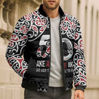 Kia Kaha Te Reo Maori Bomber Puffer Jacket 50 Years Mo Ake Tonu Te Reo - Aussie Hoodie