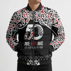 Kia Kaha Te Reo Maori Bomber Puffer Jacket 50 Years Mo Ake Tonu Te Reo - Aussie Hoodie