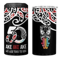 Kia Kaha Te Reo Maori 4 in 1 Can Cooler Tumbler 50 Years Mo Ake Tonu Te Reo - Aussie Hoodie