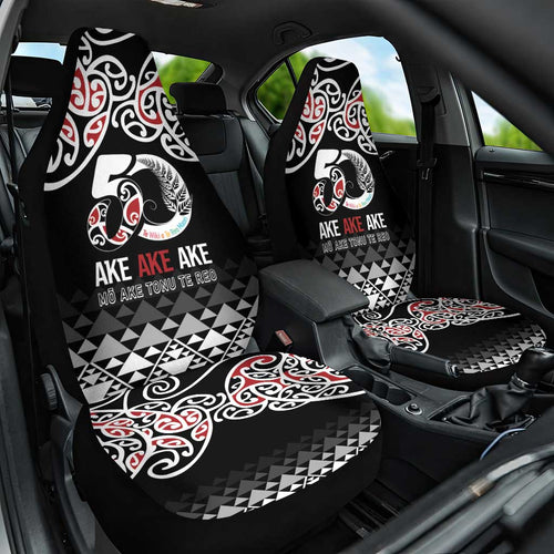 Kia Kaha Te Reo Maori Car Seat Cover 50 Years Mo Ake Tonu Te Reo - Aussie Hoodie
