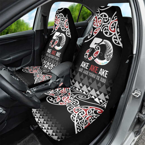 Kia Kaha Te Reo Maori Car Seat Cover 50 Years Mo Ake Tonu Te Reo - Aussie Hoodie