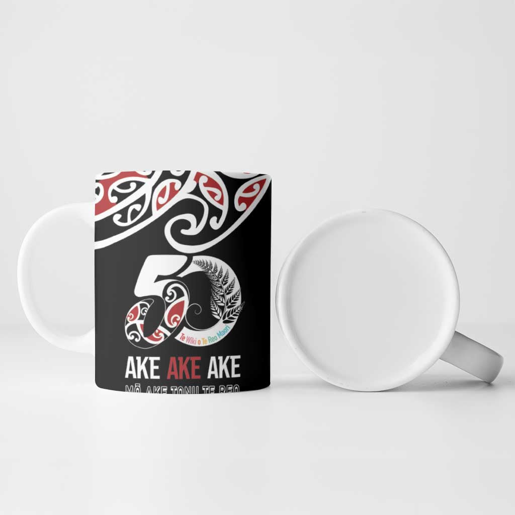 Kia Kaha Te Reo Maori Ceramic Mug 50 Years Mo Ake Tonu Te Reo - Aussie Hoodie