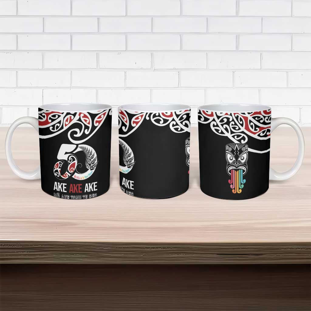 Kia Kaha Te Reo Maori Ceramic Mug 50 Years Mo Ake Tonu Te Reo - Aussie Hoodie