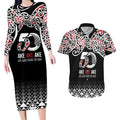 Kia Kaha Te Reo Maori Couples Matching Long Sleeve Bodycon Dress and Hawaiian Shirt 50 Years Mo Ake Tonu Te Reo - Aussie Hoodie