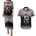 Kia Kaha Te Reo Maori Couples Matching Puletasi and Hawaiian Shirt 50 Years Mo Ake Tonu Te Reo - Aussie Hoodie
