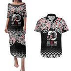 Kia Kaha Te Reo Maori Couples Matching Puletasi and Hawaiian Shirt 50 Years Mo Ake Tonu Te Reo - Aussie Hoodie