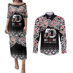 Kia Kaha Te Reo Maori Couples Matching Puletasi and Long Sleeve Button Shirt 50 Years Mo Ake Tonu Te Reo - Aussie Hoodie