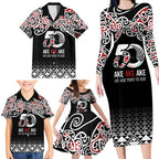 Kia Kaha Te Reo Maori Family Matching Long Sleeve Bodycon Dress and Hawaiian Shirt 50 Years Mo Ake Tonu Te Reo - Aussie Hoodie