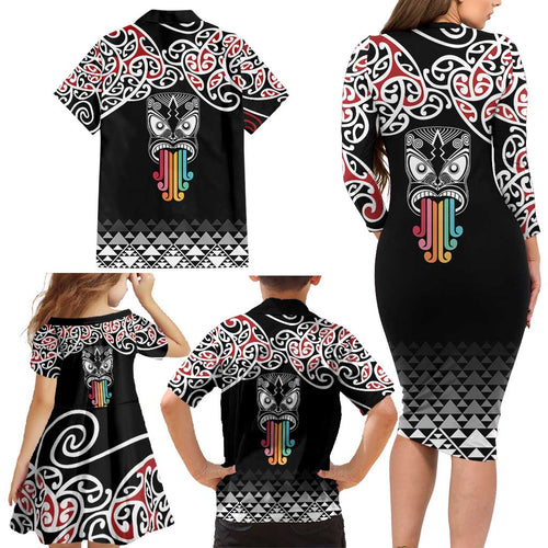 Kia Kaha Te Reo Maori Family Matching Long Sleeve Bodycon Dress and Hawaiian Shirt 50 Years Mo Ake Tonu Te Reo - Aussie Hoodie