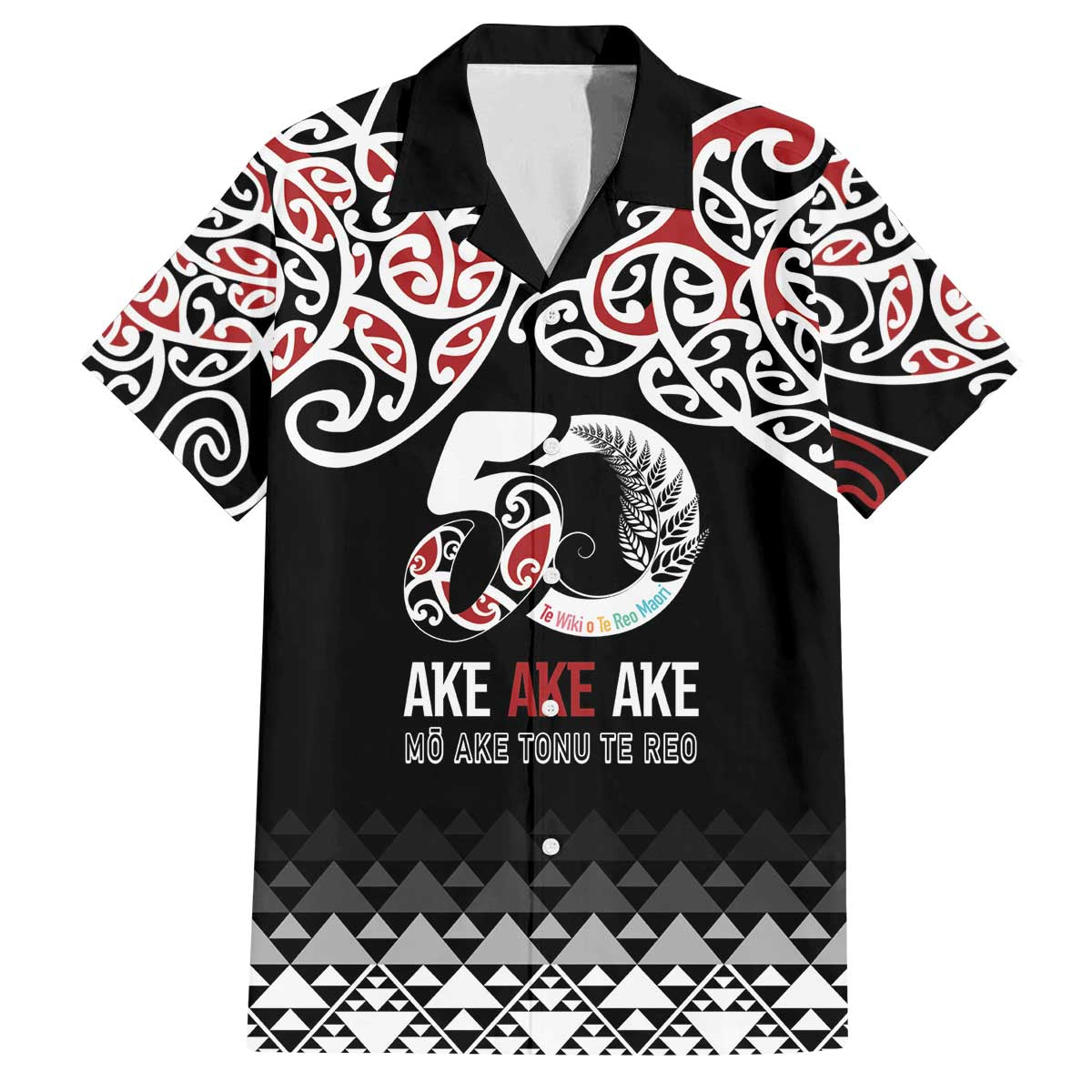 Kia Kaha Te Reo Maori Family Matching Off The Shoulder Long Sleeve Dress and Hawaiian Shirt 50 Years Mo Ake Tonu Te Reo - Aussie Hoodie