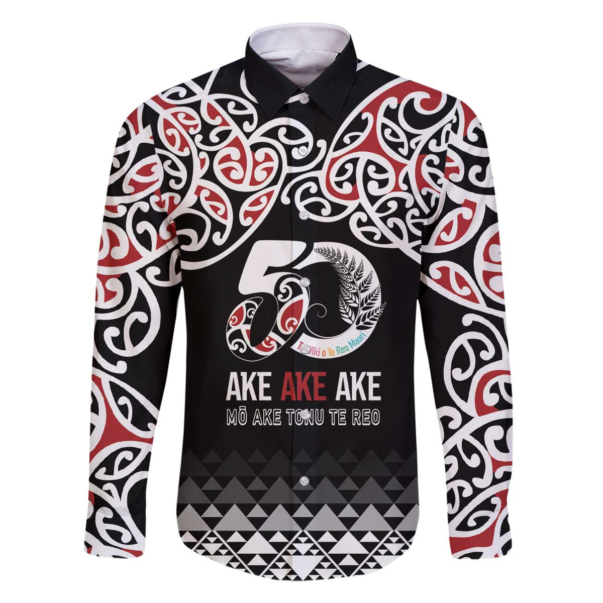 Kia Kaha Te Reo Maori Family Matching Off The Shoulder Long Sleeve Dress and Hawaiian Shirt 50 Years Mo Ake Tonu Te Reo - Aussie Hoodie