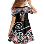 Kia Kaha Te Reo Maori Family Matching Off Shoulder Maxi Dress and Hawaiian Shirt 50 Years Mo Ake Tonu Te Reo - Aussie Hoodie