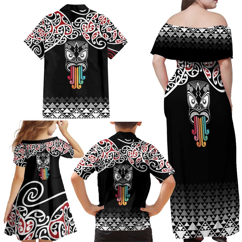 Kia Kaha Te Reo Maori Family Matching Off Shoulder Maxi Dress and Hawaiian Shirt 50 Years Mo Ake Tonu Te Reo - Aussie Hoodie