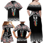 Kia Kaha Te Reo Maori Family Matching Off Shoulder Maxi Dress and Hawaiian Shirt 50 Years Mo Ake Tonu Te Reo - Aussie Hoodie