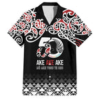 Kia Kaha Te Reo Maori Family Matching Off Shoulder Maxi Dress and Hawaiian Shirt 50 Years Mo Ake Tonu Te Reo - Aussie Hoodie